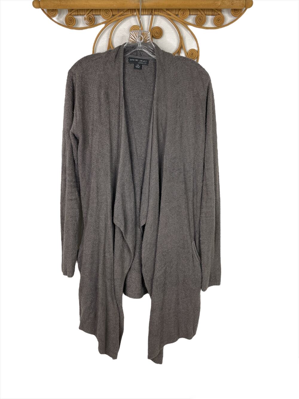 Barefoot Dreams  Island Wrap ChicLite Open Front Waterfall Cardigan Taupe S/M